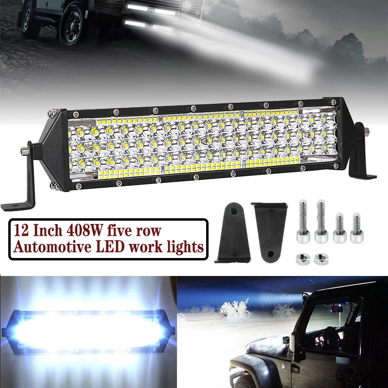 408W 12Inch Slim Spot Flood LED Bar Off Road For Car 4x4 Truck ATV SUV Boat lada Barra LED Lightbar LED Work Light 12V 24V
408W 12Inch Slim Spot Flood LED Bar Off Road For Car 4x4 Truck ATV SUV Boat lada Barra LED Lightbar LED Work Light 12V 24V