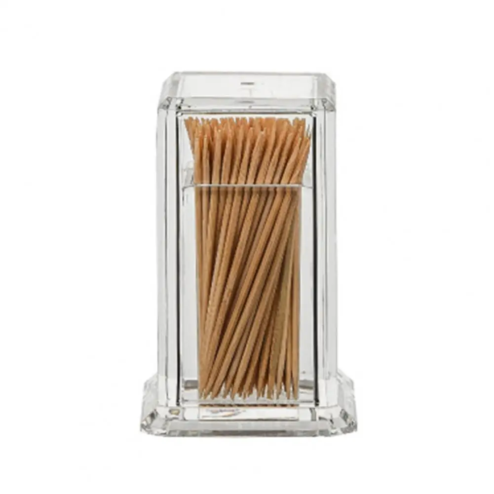 Toothpick Container Convenient Excellent Clarity Transparent Box Glittering Portable Toothpick Storage Box
Toothpick Container Convenient Excellent Clarity Transparent Box Glittering Portable Toothpick Storage Box