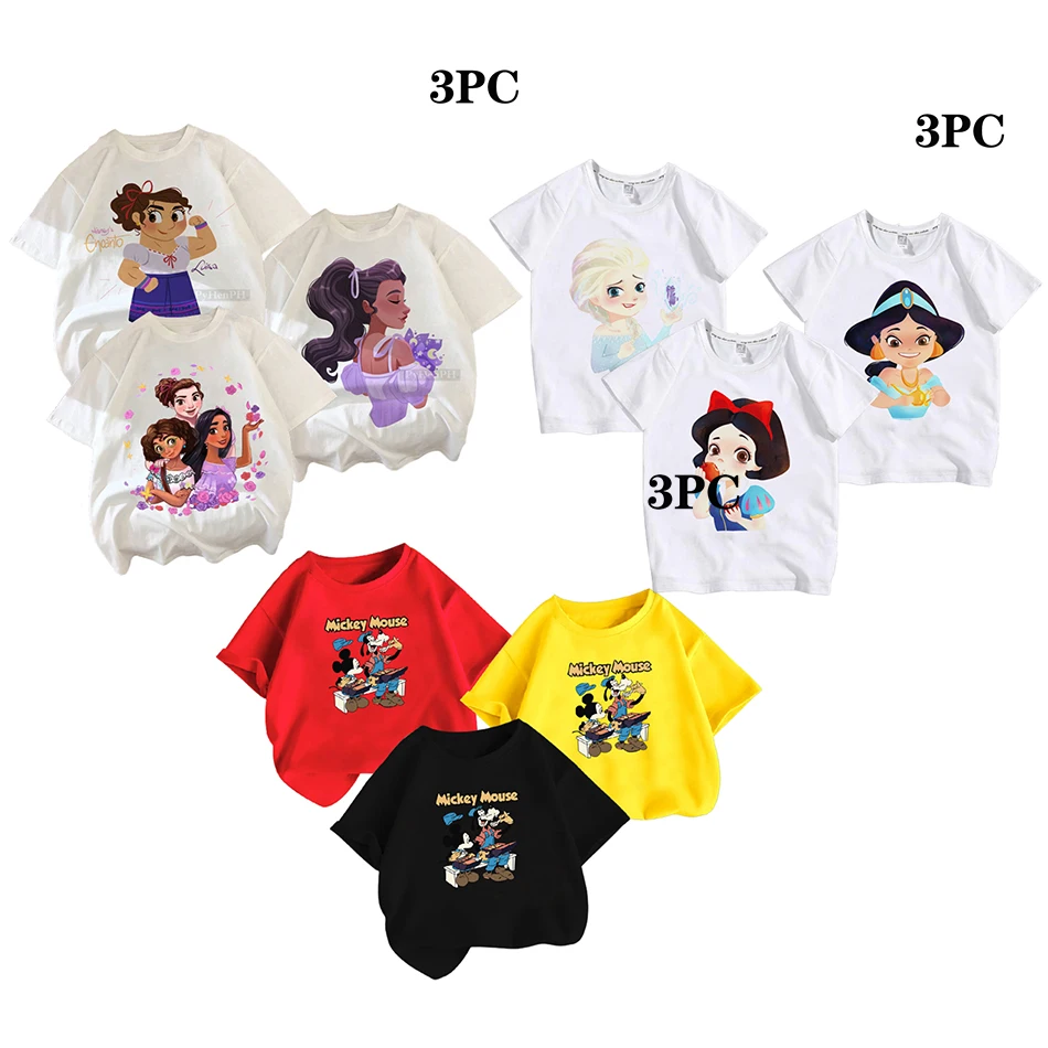 Disney 3PC Summer Kids Cartoon Print T-Shirts Encanto Isabela Girls Solid Fashion Top Cotton Short Sleeve Turning Red Mickey Tee
Disney 3PC Summer Kids Cartoon Print T-Shirts Encanto Isabela Girls Solid Fashion Top Cotton Short Sleeve Turning Red Mickey Tee
