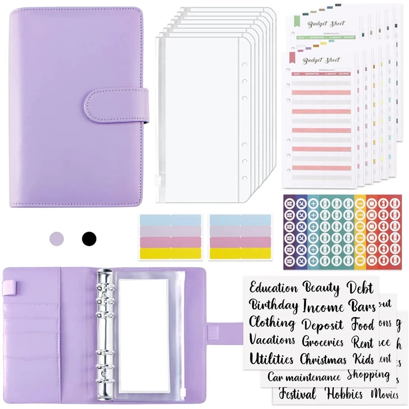 Budget Binder,Money Organizer Cash Envelopes For Budgeting, Budget Binder With Zipper Envelopes,For Money Saving Planner
Budget Binder,Money Organizer Cash Envelopes For Budgeting, Budget Binder With Zipper Envelopes,For Money Saving Planner