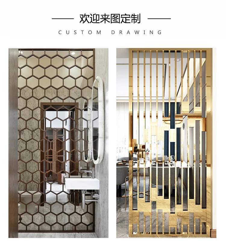 Stainless Steel Folding Screen Customized European Style Modern Light Luxury Minimalist Villa Living Room Entrance Restaurant
Stainless Steel Folding Screen Customized European Style Modern Light Luxury Minimalist Villa Living Room Entrance Restaurant