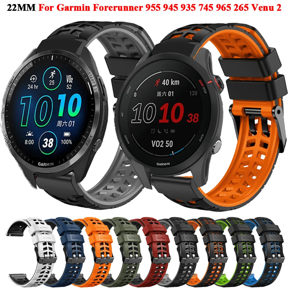 22mm Silicone Watch Straps For Garmin Forerunner 955 945 935 745 965 265 Venu 2 Accessories Replacement Wristband Bracelet Belt
22mm Silicone Watch Straps For Garmin Forerunner 955 945 935 745 965 265 Venu 2 Accessories Replacement Wristband Bracelet Belt