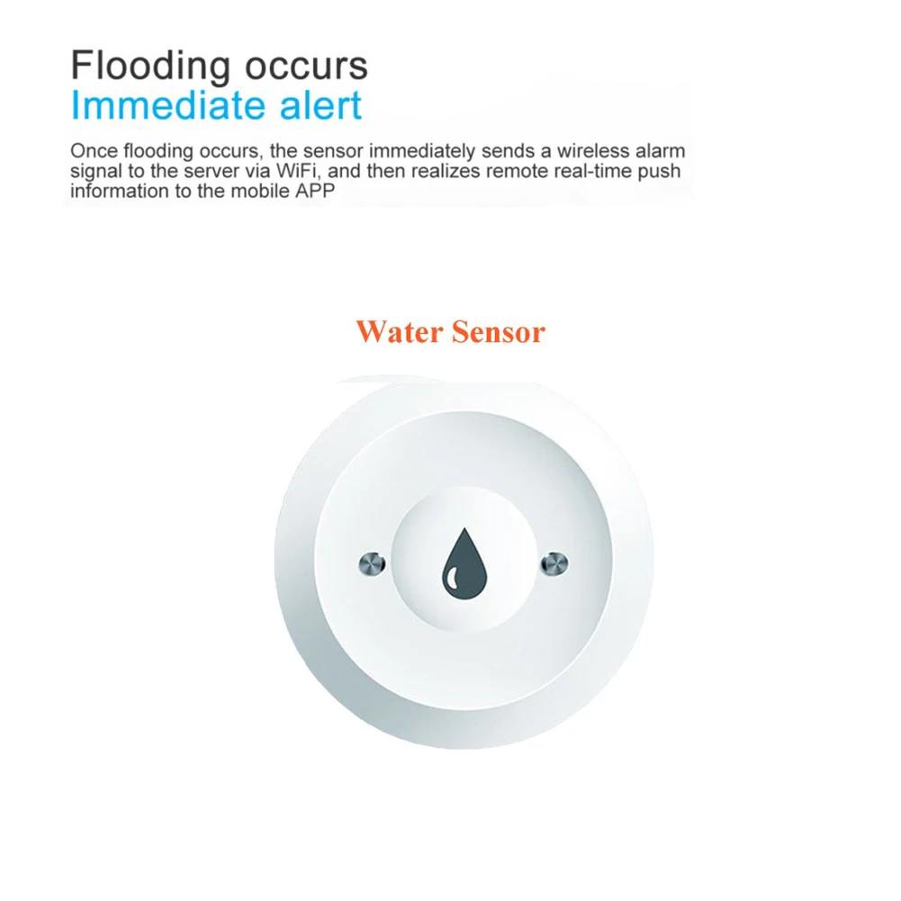 1pc White Water Sensor Leak Detector Water Flood Sensor Home Improvement Home Security Smart Life APP Remote Monitoring
1pc White Water Sensor Leak Detector Water Flood Sensor Home Improvement Home Security Smart Life APP Remote Monitoring