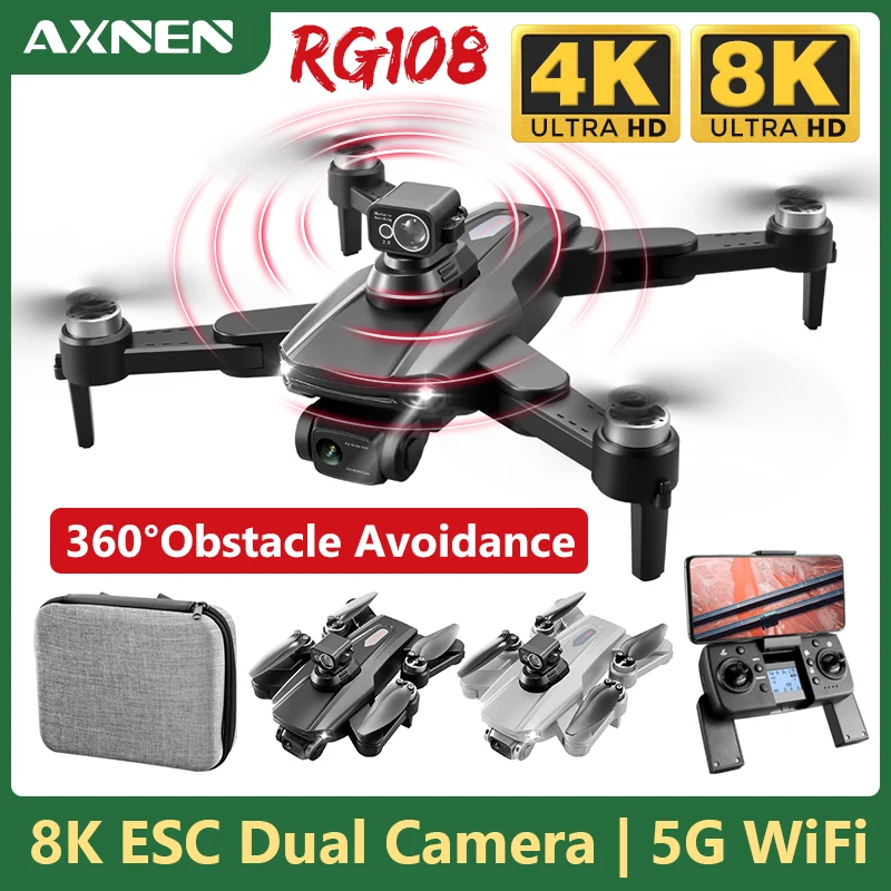 Дрон RG108 с GPS и камерой 4K, профессиональный Дрон 8K HD для аэрофотосъемки препятствий, складной FPV Радиоуправляемый квадрокоптер без щеток, игр...
Дрон RG108 с GPS и камерой 4K, профессиональный Дрон 8K HD для аэрофотосъемки препятствий, складной FPV Радиоуправляемый квадрокоптер без щеток, игр...
