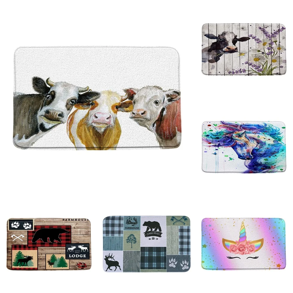 Watercolor Cow Bath Mat Colorful Farmhouse Animal Bathroom Rug Shower Floor Pad Bear Cartoon Unicorn Carpet Kitchen Doormat Home
Watercolor Cow Bath Mat Colorful Farmhouse Animal Bathroom Rug Shower Floor Pad Bear Cartoon Unicorn Carpet Kitchen Doormat Home