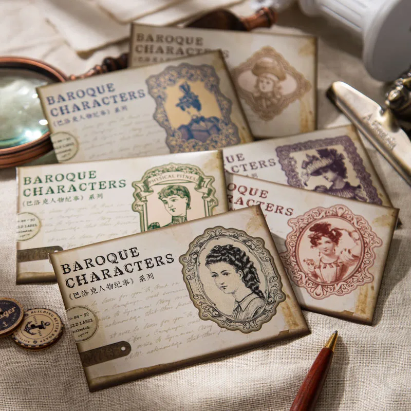 12packs/LOT Chronicles of Baroque Characters series retro creative decoration DIY paper memo pad
12packs/LOT Chronicles of Baroque Characters series retro creative decoration DIY paper memo pad