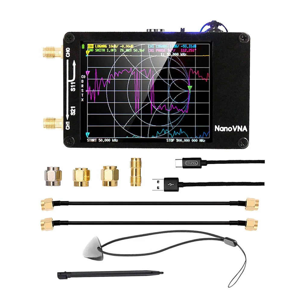 Upgraded Version NanoVNA-H Vector Network Antenna Analyzer 10KHz-1.5GHz MF HF VHF UHF with SD Card Slot
Upgraded Version NanoVNA-H Vector Network Antenna Analyzer 10KHz-1.5GHz MF HF VHF UHF with SD Card Slot