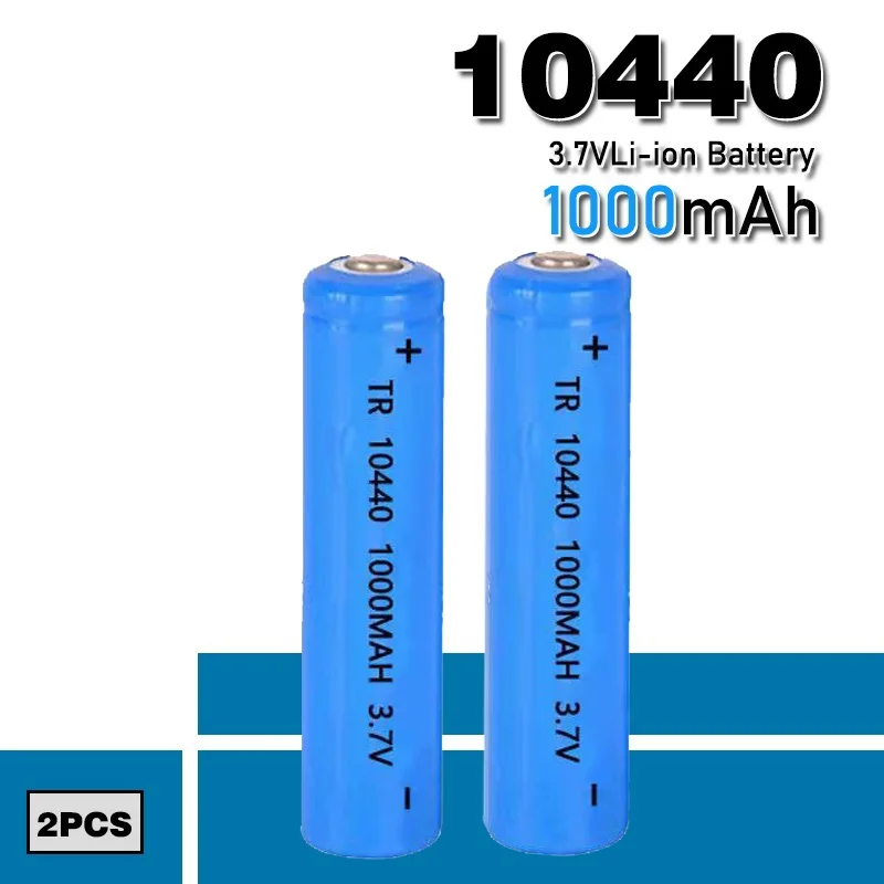 

3.7V 10440 AAA Lithium Battery High Capacity 1000mAh Li-ion Rechargeable Battery for LED Flashlights Headlamps Wireless Mouse