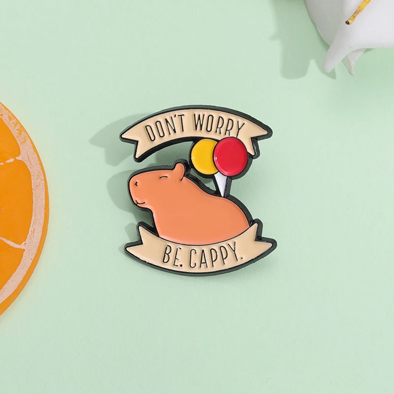 Capybara Hippo Balloon Enamel Pins DON'T WORRY BE CARRY Brooches Lapel Badges Cartoon Animal Clothes Jewelry Pins for Friends
Capybara Hippo Balloon Enamel Pins DON'T WORRY BE CARRY Brooches Lapel Badges Cartoon Animal Clothes Jewelry Pins for Friends