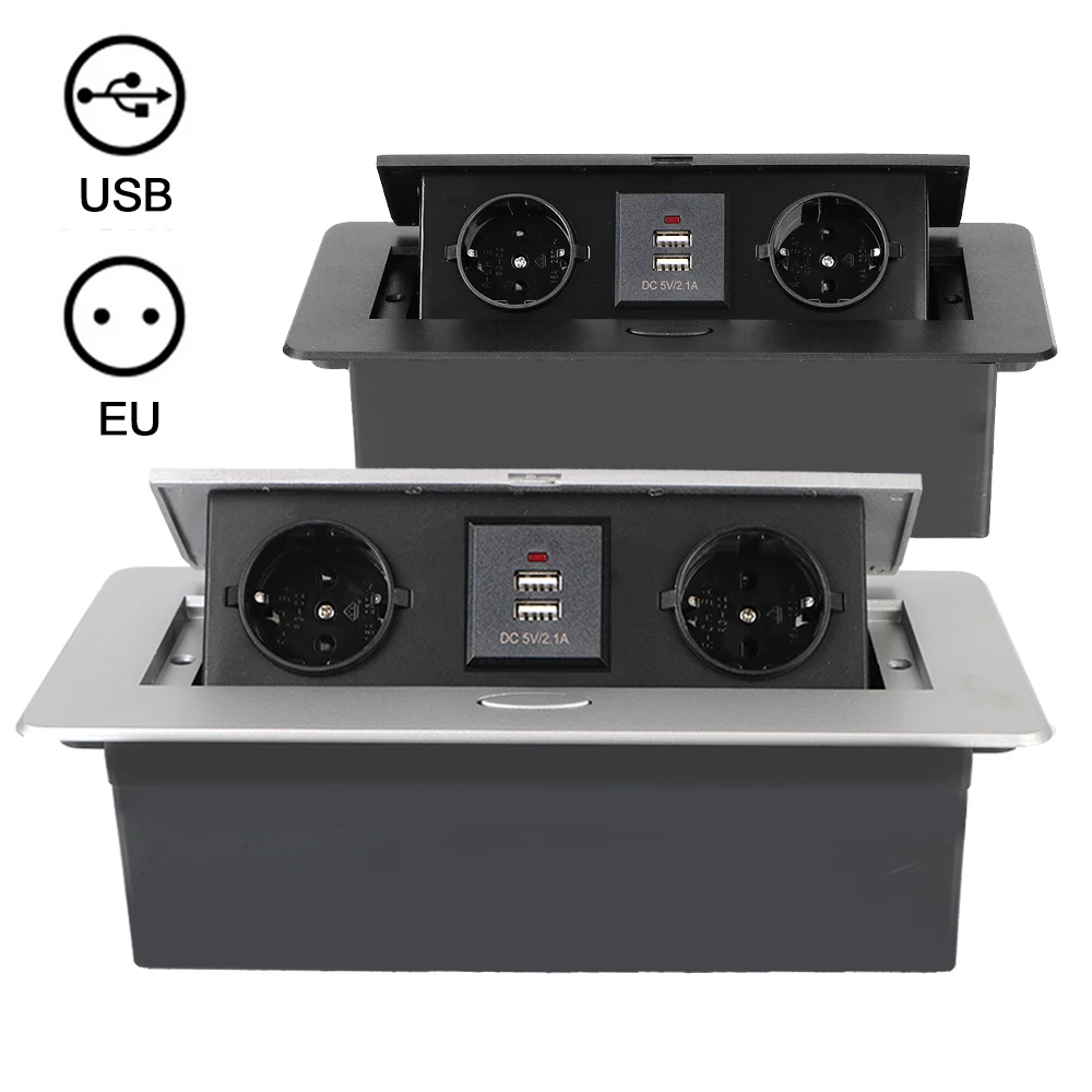 Desktop Socket EU Plug 2/3 Hidden Table Panel With USB Charging Slow Pop Up Cover For Meeting Room Office Electrical Outlets
Desktop Socket EU Plug 2/3 Hidden Table Panel With USB Charging Slow Pop Up Cover For Meeting Room Office Electrical Outlets