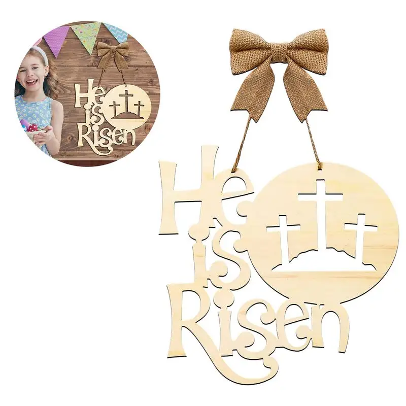 Easter Hanging Door Sign Easter Wooden Hanging Decor He Is Risen Door Hanger Rustic Cross Easter Decorations For Home Ornament
Easter Hanging Door Sign Easter Wooden Hanging Decor He Is Risen Door Hanger Rustic Cross Easter Decorations For Home Ornament