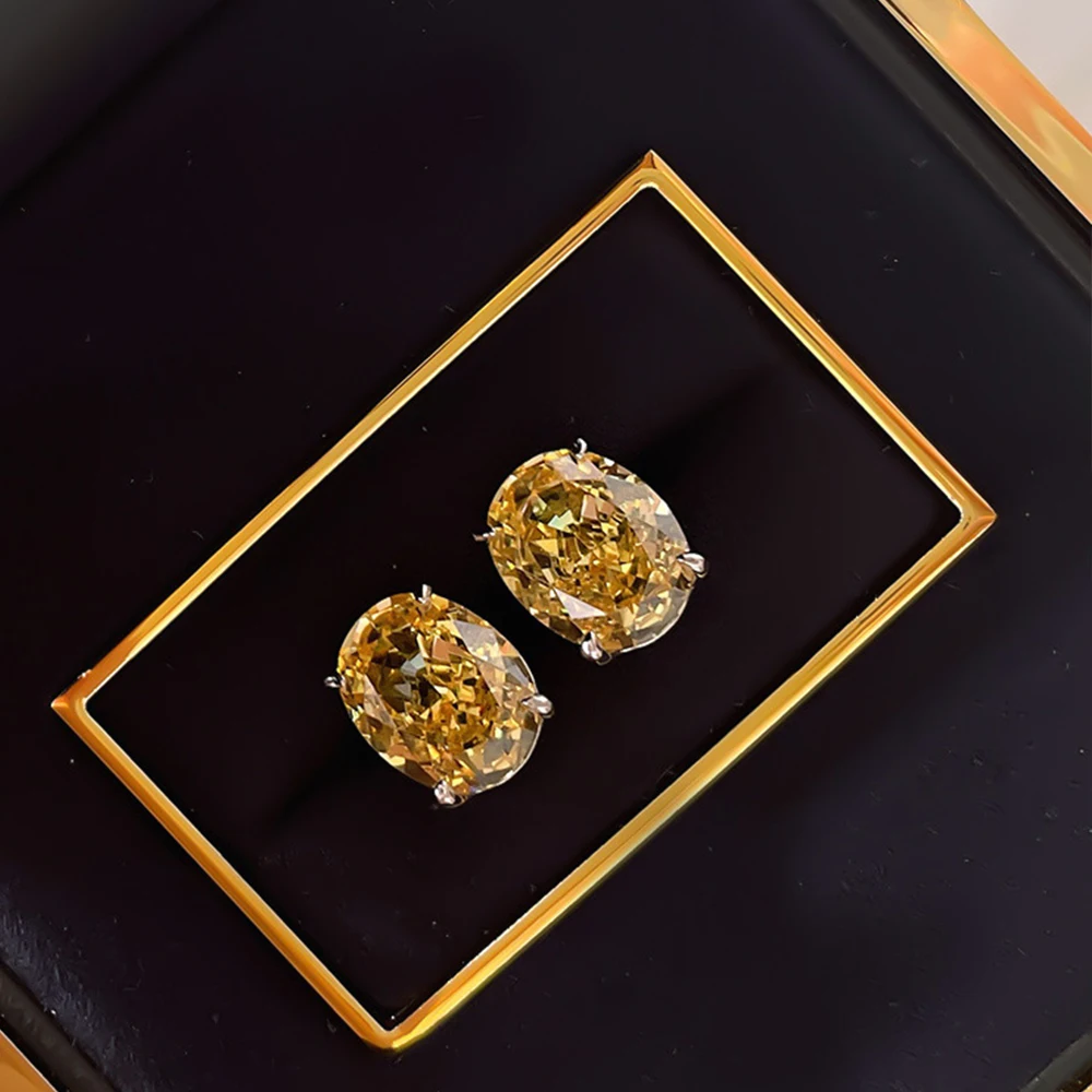 WPB S925 Sterling Silver Earrings Zircon Sparkling Oval Diamond Stud Earrings Women's High Carbon Diamonds Luxury Jewelry Gifts
WPB S925 Sterling Silver Earrings Zircon Sparkling Oval Diamond Stud Earrings Women's High Carbon Diamonds Luxury Jewelry Gifts