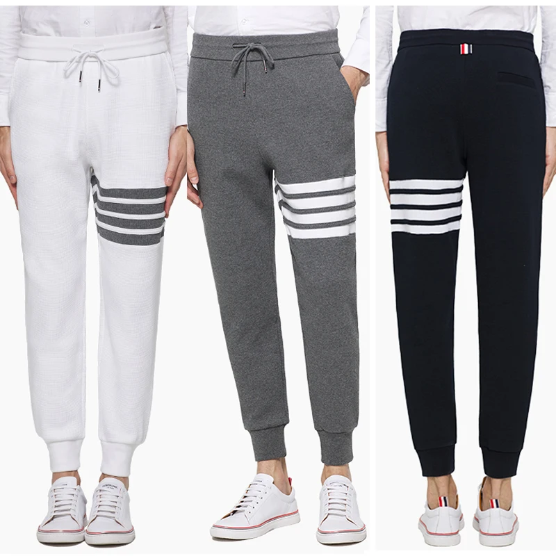 TB THOM Sweatpants Spring Autunm Fashion Brand Man Pant Classic Waffle Cotton Sports Striped 4-Bar Trousers Korean Design Pants
TB THOM Sweatpants Spring Autunm Fashion Brand Man Pant Classic Waffle Cotton Sports Striped 4-Bar Trousers Korean Design Pants