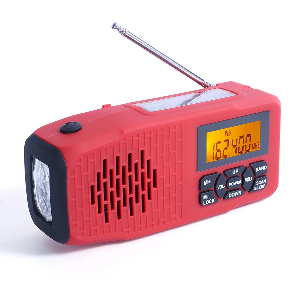 2000mAh Multifunctional Portable Radio Hand Crank Solar USB Charging FM AM WB NOAA Weather Radio Emergency LED Flashlight Torch
2000mAh Multifunctional Portable Radio Hand Crank Solar USB Charging FM AM WB NOAA Weather Radio Emergency LED Flashlight Torch