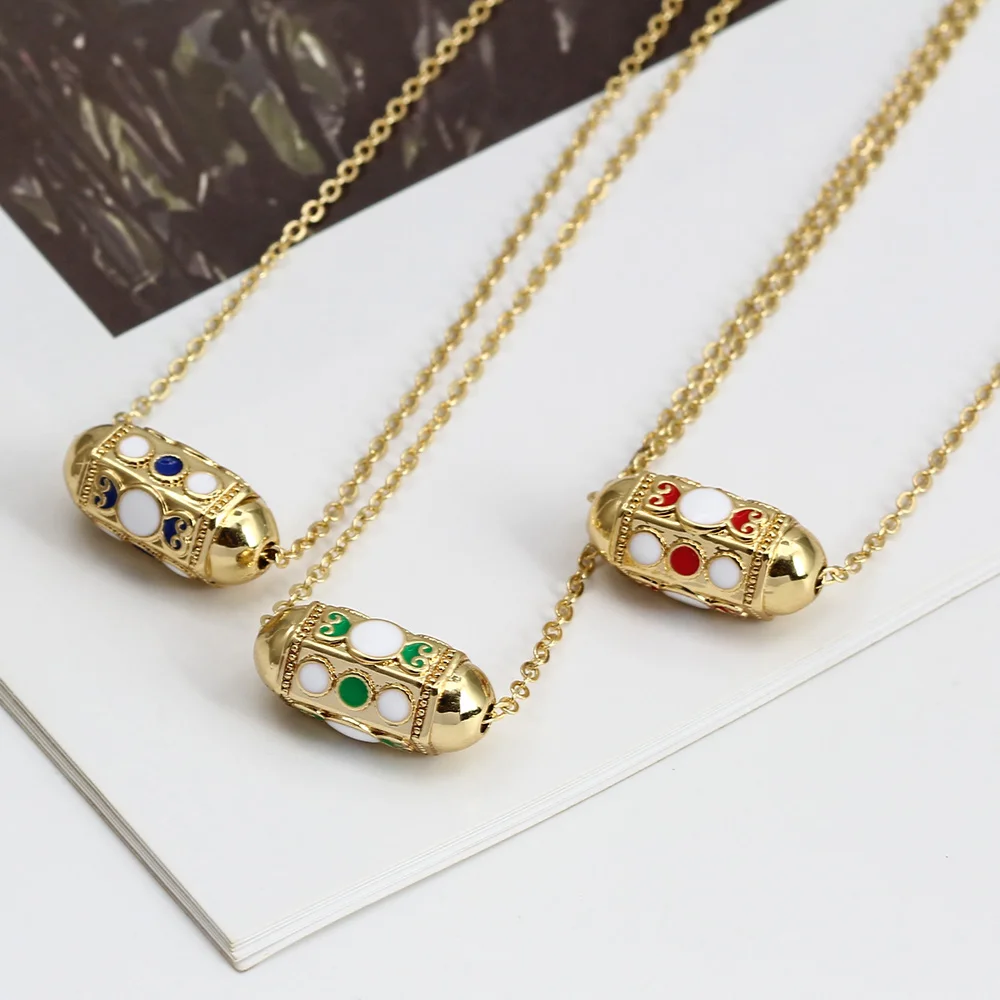Wish Card 2022 Zircon Enamel Pendant Necklace for Woman Party Jewelry Gift Fashion Evil Eye Opening Aroma Diffuser Charm Choker
Wish Card 2022 Zircon Enamel Pendant Necklace for Woman Party Jewelry Gift Fashion Evil Eye Opening Aroma Diffuser Charm Choker