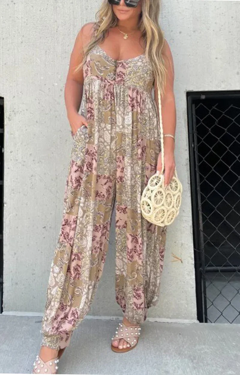 Fashion Women's Loose Printing Jumpsuits 2023 Spring/Summer Sleeveless Sexy Sling Jumpsuit Elegant Office Lady Clothes S-3XL
Fashion Women's Loose Printing Jumpsuits 2023 Spring/Summer Sleeveless Sexy Sling Jumpsuit Elegant Office Lady Clothes S-3XL