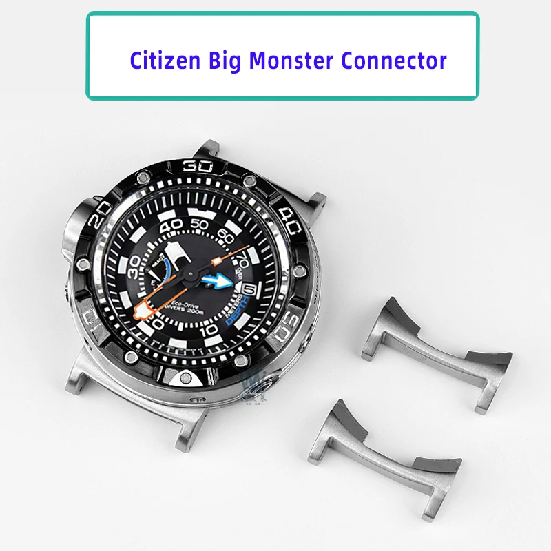 For Citizen Big/Huge Monster Watch BN2021/2024 BN2029 Modified Watchband With Stainless Steel Lug Metal Connector Bracelet Strap
For Citizen Big/Huge Monster Watch BN2021/2024 BN2029 Modified Watchband With Stainless Steel Lug Metal Connector Bracelet Strap