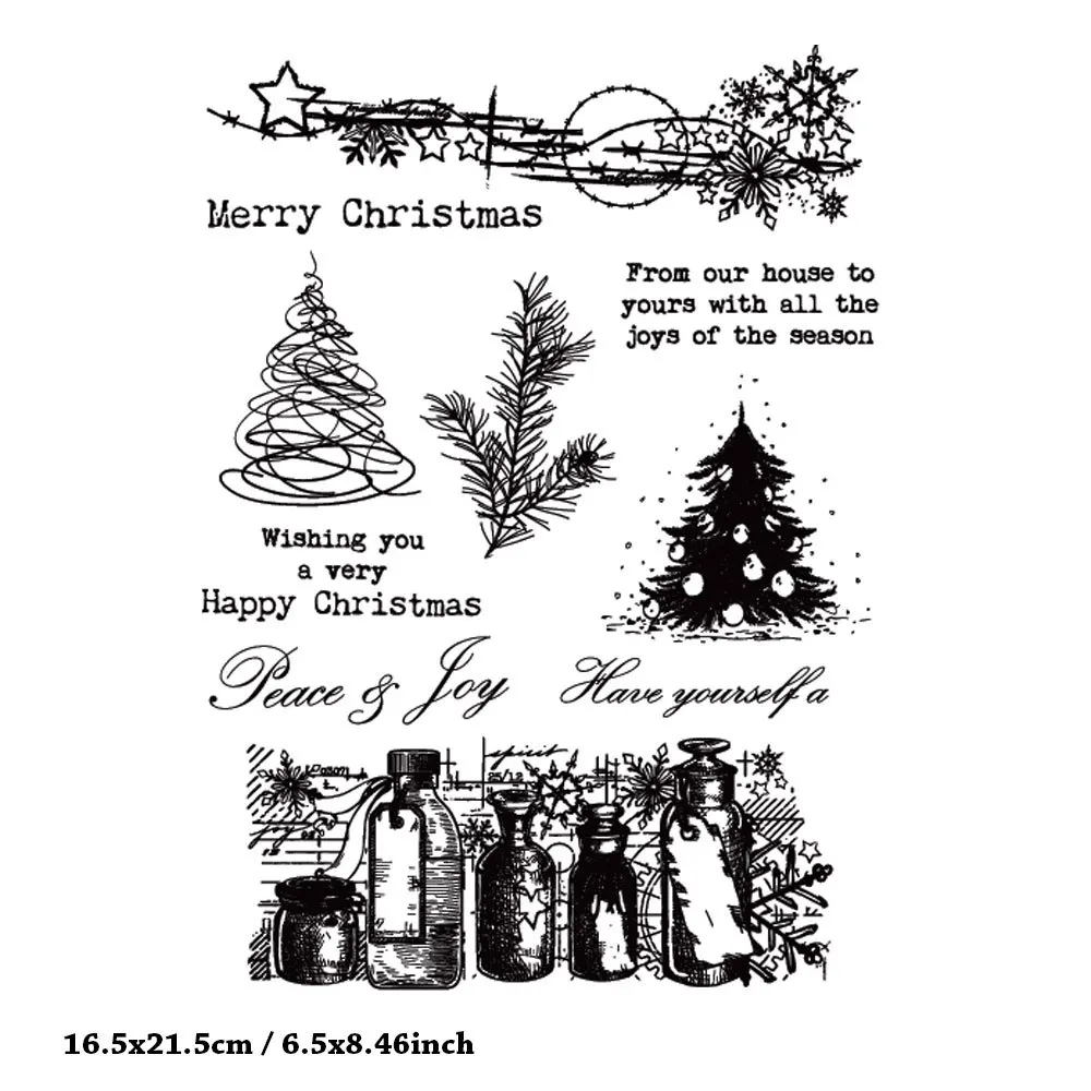 Happy Christmas Clear Silicone Rubber Stamps Seal for Scrapbooking Photo Album Sheets Blade DIY Mould Mold Template Decoration
Happy Christmas Clear Silicone Rubber Stamps Seal for Scrapbooking Photo Album Sheets Blade DIY Mould Mold Template Decoration