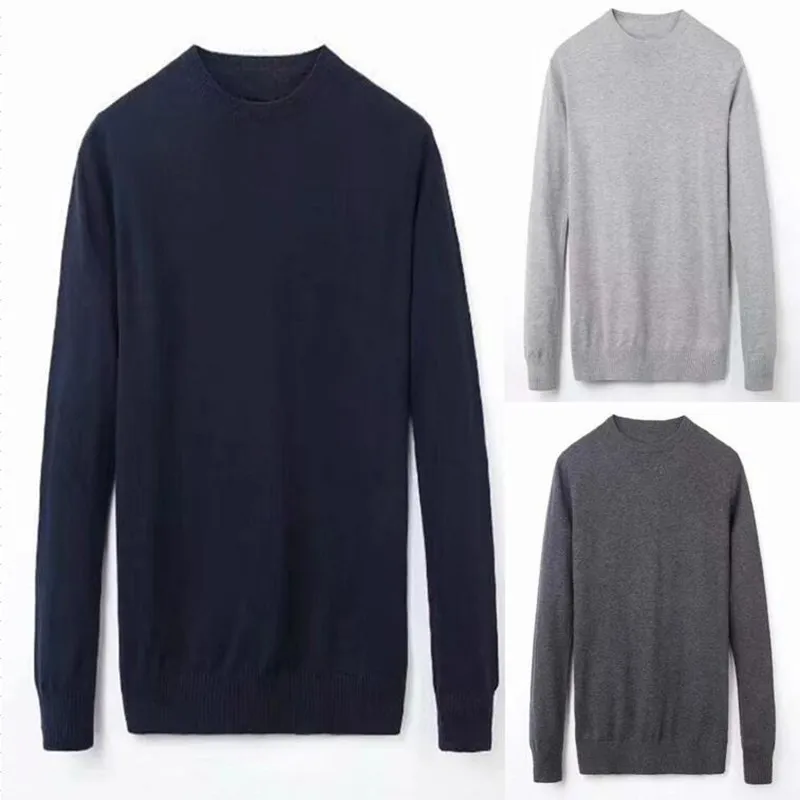 Crocodile Brand Autumn and Winter Men's Solid Color Round Neck Cotton Knitted Sweater Clothing 
Crocodile Brand Autumn and Winter Men's Solid Color Round Neck Cotton Knitted Sweater Clothing