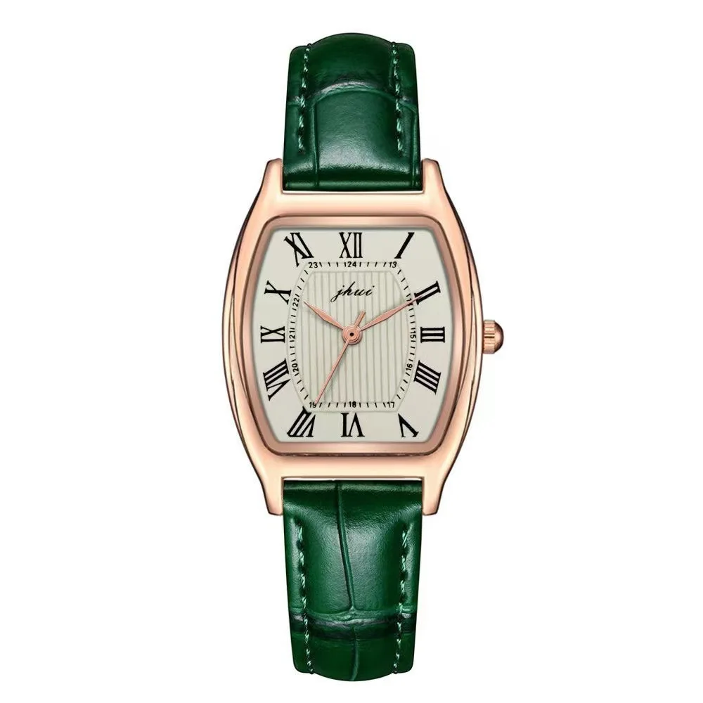 Роскошные женские часы с кожаным ремешком, специальные римские часы с золотым корпусом, модные кварцевые часы для женщин, женские часы 
Роскошные женские часы с кожаным ремешком, специальные римские часы с золотым корпусом, модные кварцевые часы для женщин, женские часы