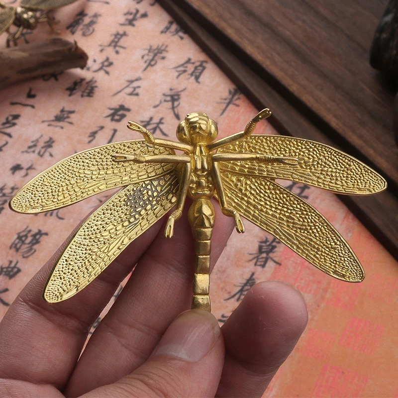 Fashion Brass Dragonfly Figurines Simulation Animal Toy Removable Wings Office Desk Small Ornament Living Room TV Cabinet Decors
Fashion Brass Dragonfly Figurines Simulation Animal Toy Removable Wings Office Desk Small Ornament Living Room TV Cabinet Decors
