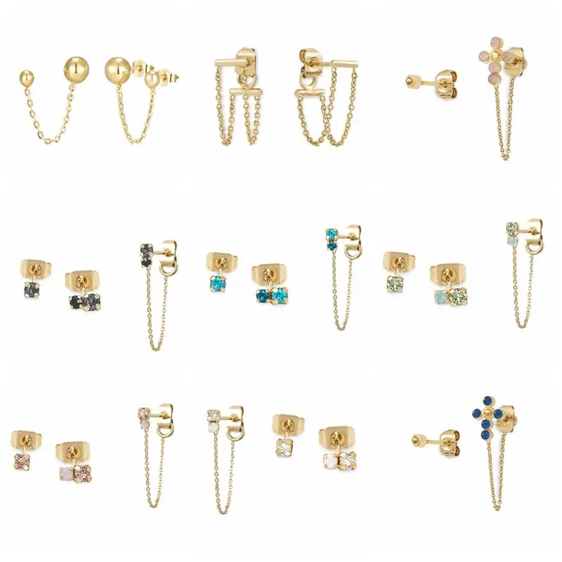 CANNER Colorful Zircon Earring Sets 925 Sterling Silver Cartilage Piercing Stud Earrings For Women Jewelry Free Shipping Gifts
CANNER Colorful Zircon Earring Sets 925 Sterling Silver Cartilage Piercing Stud Earrings For Women Jewelry Free Shipping Gifts