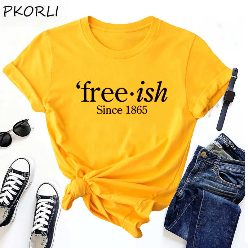 Футболки Free-ish, женская футболка, Повседневная футболка с коротким рукавом, с принтом надписи, феминистская футболка
Футболки Free-ish, женская футболка, Повседневная футболка с коротким рукавом, с принтом надписи, феминистская футболка