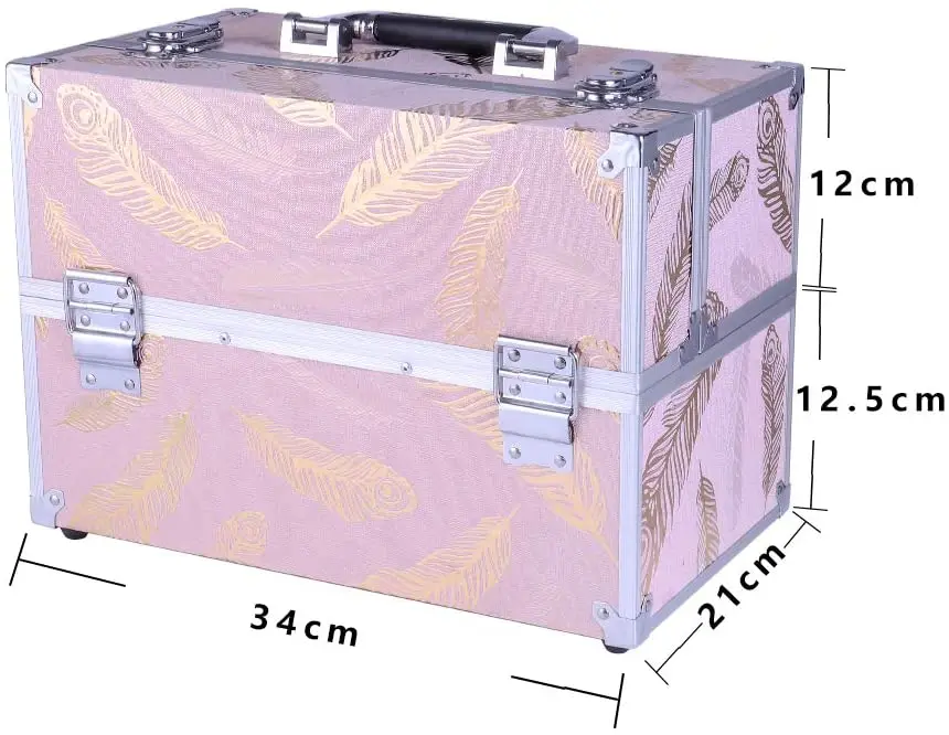 Glow Professional Vanity Case Makeup Jewellery Nail Polish Beauty Box Beauty Accessories Storage Case Pink Golden Leaves
Glow Professional Vanity Case Makeup Jewellery Nail Polish Beauty Box Beauty Accessories Storage Case Pink Golden Leaves