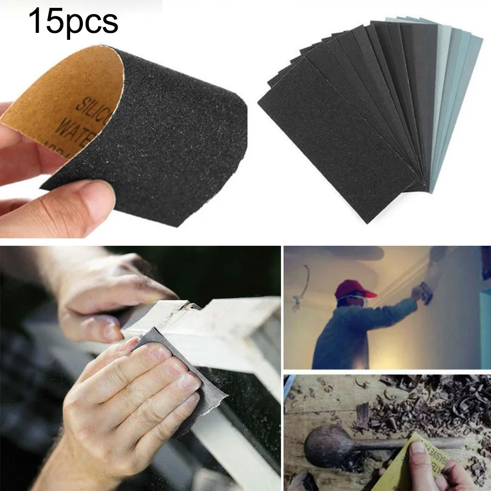 15pcs 2.28x5.55 Inch Sandpaper Papers Set 150-7000 Mixed Wet And Dry Sandpaper Remove The Scratches And Corrosion On The Surface
15pcs 2.28x5.55 Inch Sandpaper Papers Set 150-7000 Mixed Wet And Dry Sandpaper Remove The Scratches And Corrosion On The Surface