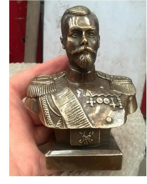 Русский Tsar Николас II бюст tsar бюст статуя 5 дюймов H Бронзовая статуя ремесла мебель для дома из чистой меди
Русский Tsar Николас II бюст tsar бюст статуя 5 дюймов H Бронзовая статуя ремесла мебель для дома из чистой меди