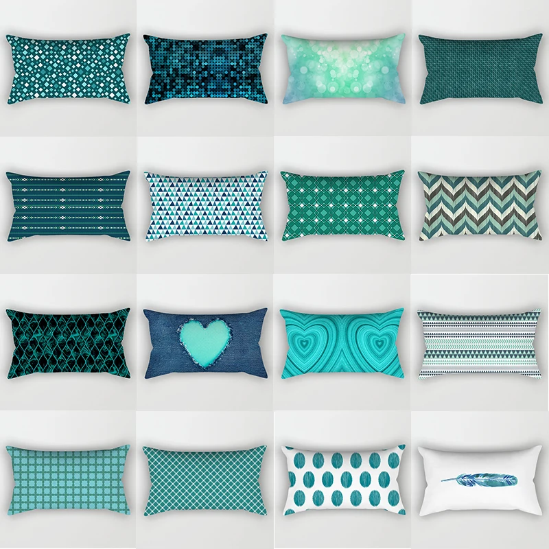 30x50cm Teal Blue Geometric Polyester Pillowcase Chair Sofa Home Decoration Pillow Cases Feather Leaves Flower Ink Cushion Cover
30x50cm Teal Blue Geometric Polyester Pillowcase Chair Sofa Home Decoration Pillow Cases Feather Leaves Flower Ink Cushion Cover