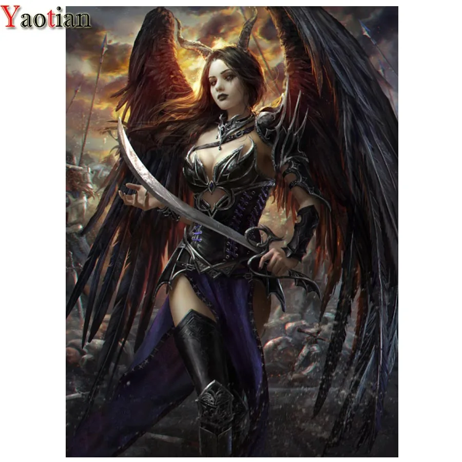 Full Square 5D DIY Diamond Painting Angel of Death Cross stitch Diamond Embroidery Mosaic Picture Of Rhinestones Gothic Art
Full Square 5D DIY Diamond Painting Angel of Death Cross stitch Diamond Embroidery Mosaic Picture Of Rhinestones Gothic Art