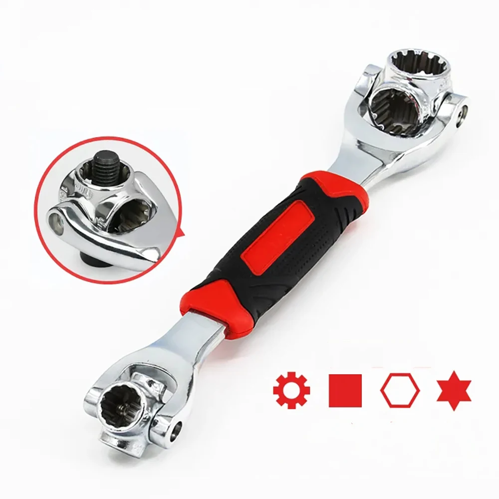 Wrench 8 in 1 Tools Socket Bone Wrench Multifunction Wrench Tool with 360 Degree Rotating Head Car Hand Tools
Wrench 8 in 1 Tools Socket Bone Wrench Multifunction Wrench Tool with 360 Degree Rotating Head Car Hand Tools