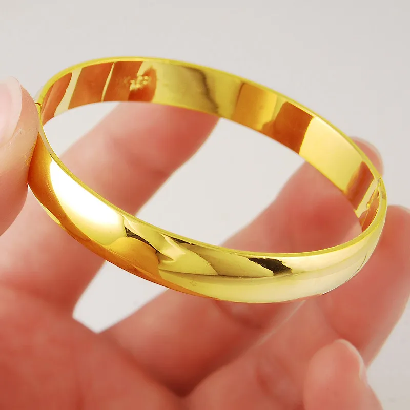 24K Real Gold Bracelet Glossy Simple Gold Plating Bracelet Gold for Women's Wedding Jewelry Gifts
24K Real Gold Bracelet Glossy Simple Gold Plating Bracelet Gold for Women's Wedding Jewelry Gifts
