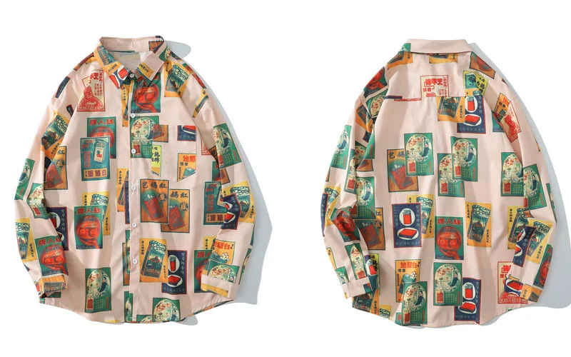 Vintage Hawaiian Beach Shirts Harajuku Poster Print Long Sleeve Aloha Party Holiday Shirt Mens Casual Button Down Tops
Vintage Hawaiian Beach Shirts Harajuku Poster Print Long Sleeve Aloha Party Holiday Shirt Mens Casual Button Down Tops
