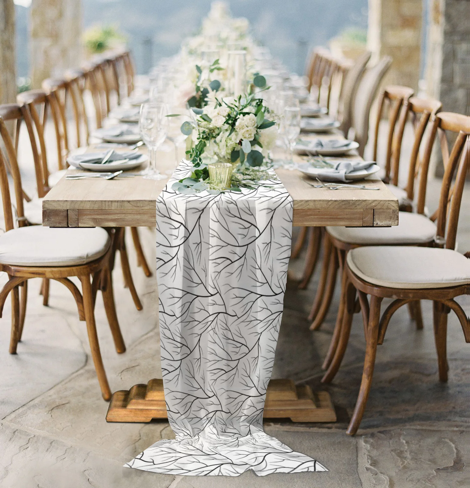 Plant Black Branch Line Table Runner Sheer Chiffon Luxury Boho Wedding Party Birthday Gauze Tablecloth
Plant Black Branch Line Table Runner Sheer Chiffon Luxury Boho Wedding Party Birthday Gauze Tablecloth