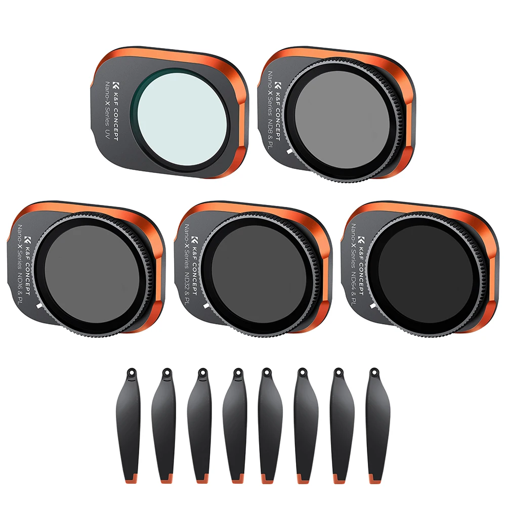 K&F Concept 2-in-1 5pcs Filter Set (UV+ND8/PL+ND16/PL+ND32/PL+ND64/PL) for DJI Drone Mini 3 Pro with 28 Multi-Layer Coatings
K&F Concept 2-in-1 5pcs Filter Set (UV+ND8/PL+ND16/PL+ND32/PL+ND64/PL) for DJI Drone Mini 3 Pro with 28 Multi-Layer Coatings