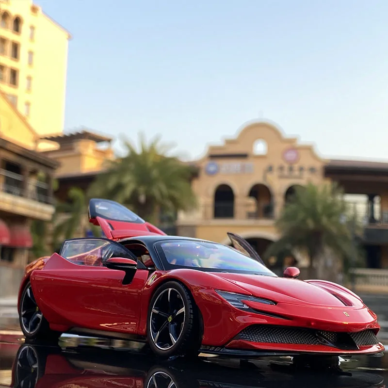 Модель спортивного автомобиля из сплава Ferraris SF90 большого размера 1:24, Литые металлические игрушечные автомобили, Коллекционная модель авто...
Модель спортивного автомобиля из сплава Ferraris SF90 большого размера 1:24, Литые металлические игрушечные автомобили, Коллекционная модель авто...