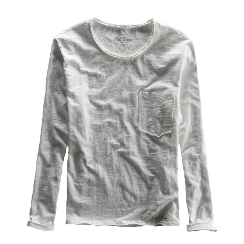 2021 Fashion Vintage Solid Bamboo Cotton Long Sleeve O-Neck T-Shirt Male Casual Tops Tees oversized Comfortable Tshirts
2021 Fashion Vintage Solid Bamboo Cotton Long Sleeve O-Neck T-Shirt Male Casual Tops Tees oversized Comfortable Tshirts