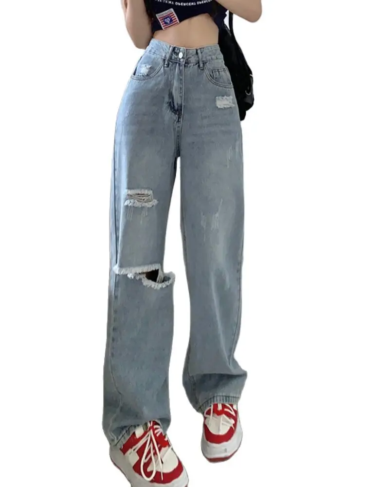 Casual Polying Straight Jeans Loose Wide -Legged Trousers High Waist Thin 2022 Autumn New Fashion Women'S Clothing
Casual Polying Straight Jeans Loose Wide -Legged Trousers High Waist Thin 2022 Autumn New Fashion Women'S Clothing