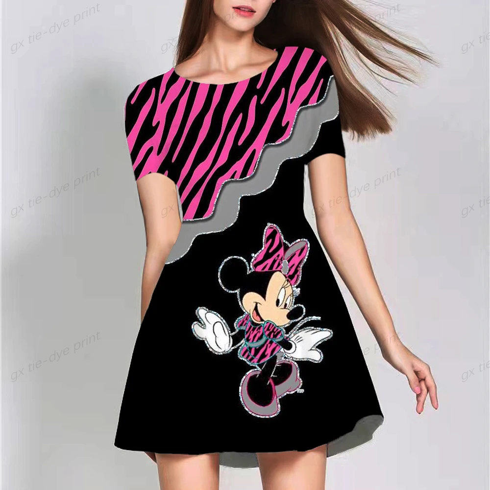 Summer Women's Casual Disney Mickey Mouse Dress Fashion Sexy Cartoon Short sleeve Beach Bohemian Party Dresses For Woman Clothes
Summer Women's Casual Disney Mickey Mouse Dress Fashion Sexy Cartoon Short sleeve Beach Bohemian Party Dresses For Woman Clothes