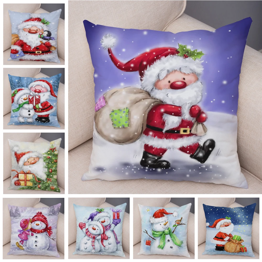 Super Soft Plush Xmas Merry Christmas Cushion Cover Decor Cute Cartoon Santa Claus Snowman Pillow Case Pillowcase for Sofa Home
Super Soft Plush Xmas Merry Christmas Cushion Cover Decor Cute Cartoon Santa Claus Snowman Pillow Case Pillowcase for Sofa Home