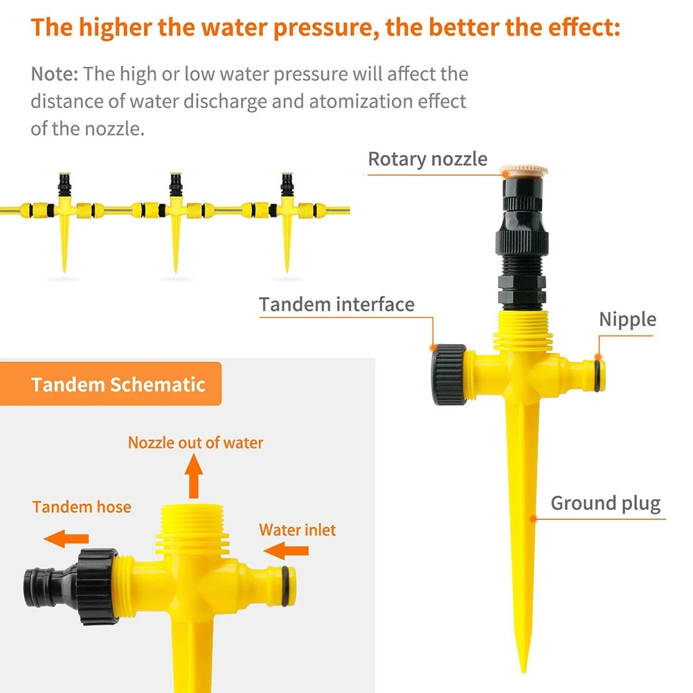 360 Degree Rotating Jet Sprinklers Double Outlet Rocker Nozzles 1/2\" Male Thread Garden Agriculture Irrigation Sprinklers
360 Degree Rotating Jet Sprinklers Double Outlet Rocker Nozzles 1/2\" Male Thread Garden Agriculture Irrigation Sprinklers
