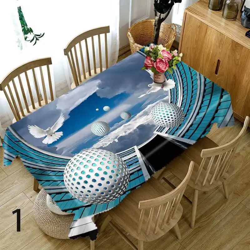 

Geometry Pattern Printing Rectangular Tablecloths for Table Home Decoration Coffee Tables Cover Anti-stain Tablecloth Tapete
