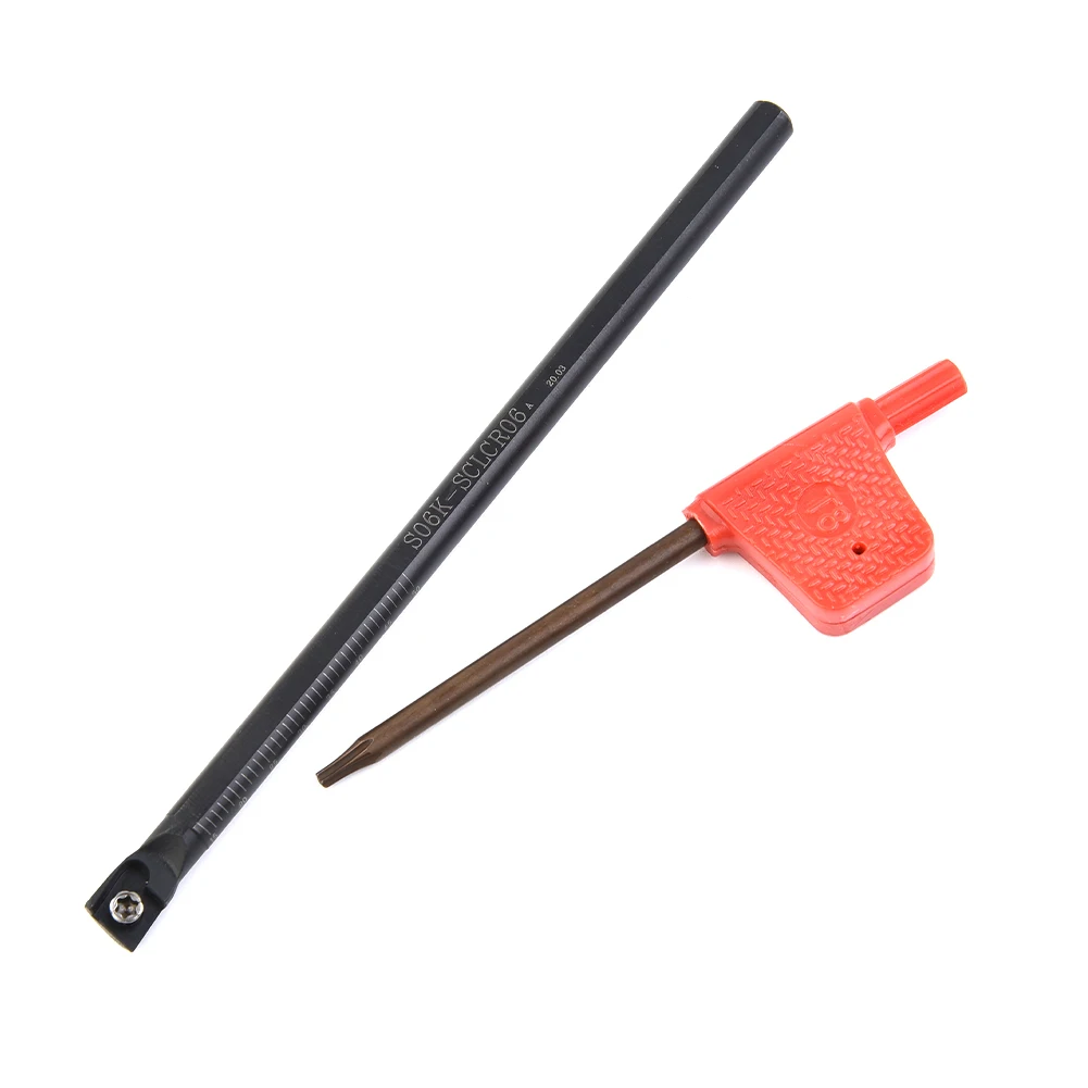 6/7/8/10mm SCLCR06 Lathe Tool Bar Boring Bar CCMT060204-HM Insert Lathe Boring Bar Tool Wrench Durable Practical
6/7/8/10mm SCLCR06 Lathe Tool Bar Boring Bar CCMT060204-HM Insert Lathe Boring Bar Tool Wrench Durable Practical