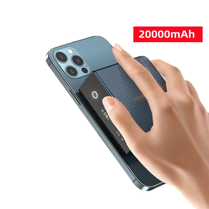 15W Magnetic Wireless Power Bank 20000mAh PD20W Fast Charge for Apple External Battery Portable Fast Charger for iphone 11 12pro
15W Magnetic Wireless Power Bank 20000mAh PD20W Fast Charge for Apple External Battery Portable Fast Charger for iphone 11 12pro