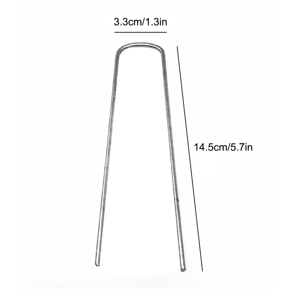 50Pcs U Shape Mulch Nails Weedproof Cloth Ground Turf Pins Nail Gardening Nail Lawn Fixer for Fixing Weed Fabric Mesh Floor
50Pcs U Shape Mulch Nails Weedproof Cloth Ground Turf Pins Nail Gardening Nail Lawn Fixer for Fixing Weed Fabric Mesh Floor