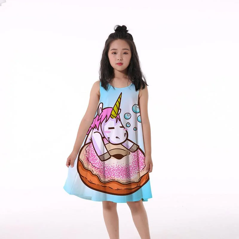 4-14 Years Cartoon Unicorn Baby Girls 3D Print Dresses Clothes Kids New Summer Princess Dress Children Party Ball Dress Outfit 
4-14 Years Cartoon Unicorn Baby Girls 3D Print Dresses Clothes Kids New Summer Princess Dress Children Party Ball Dress Outfit