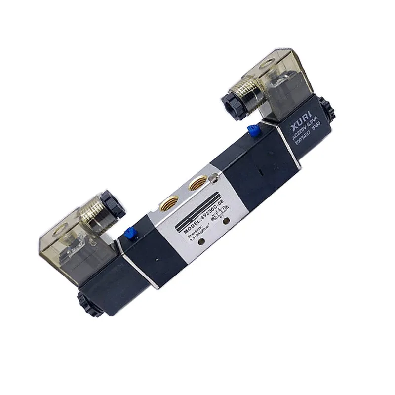 4V230C-08 1/4'' Ports DC12V 24V AC110V 220V 3 Position 5 Way Neutral Electric Solenoid Air Control Valve
4V230C-08 1/4'' Ports DC12V 24V AC110V 220V 3 Position 5 Way Neutral Electric Solenoid Air Control Valve