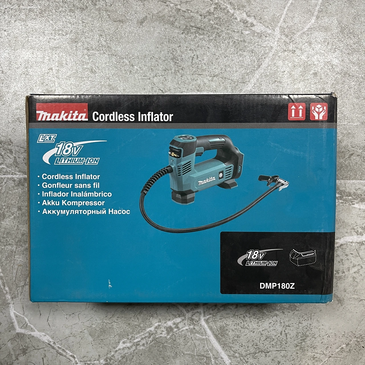 Makita DMP180Z 18 в LXT накачиватель с неизолированным цифровым манометром 3 только тело